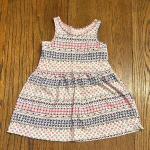 Carter's Pink and Blue Patterned Kids Dress